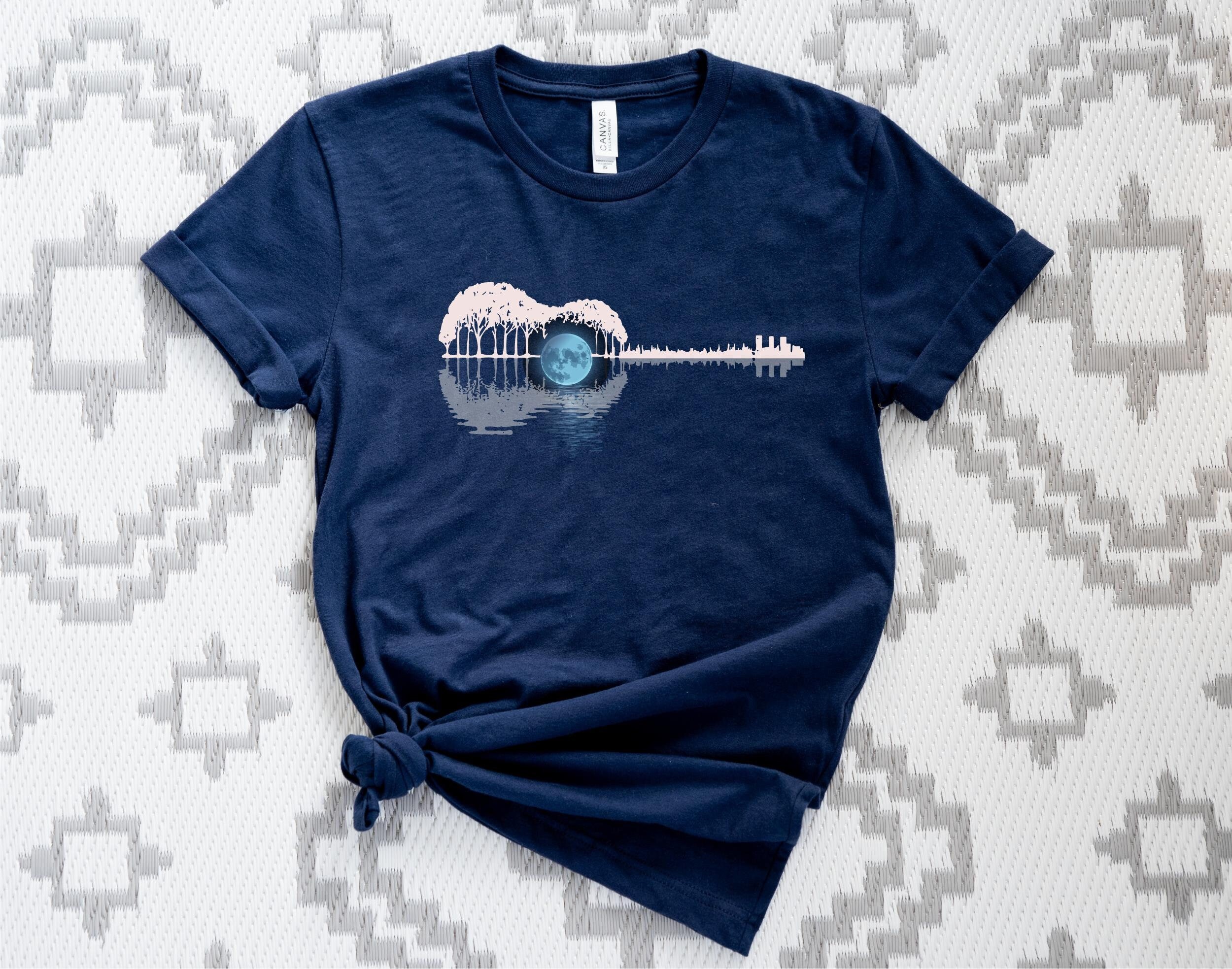 Nature Guitar T-shirt, Country Music Shirt, Band Shirt, Nature Shirt, Musician Gift, Guitar Apparel