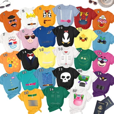 Toy Story Costume Inspired matching Shirt, Halloween Costume For Family Group T Shirt, Toy Characters Movie Gifts, Birthday Family Trip Tee