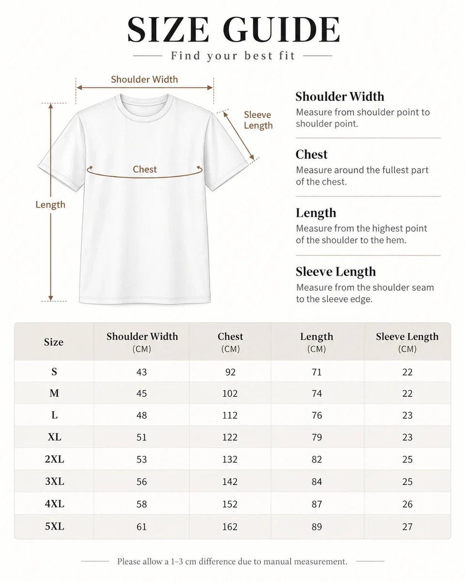 T-shirt size guide