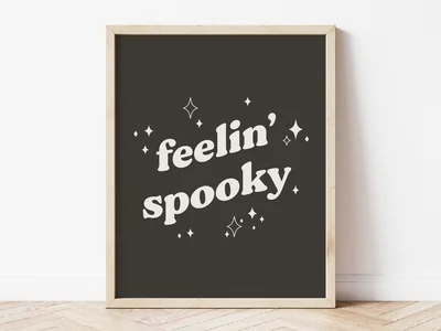 Halloween Prints, Cute halloween print, Feelin Spooky, Modern Halloween Prints