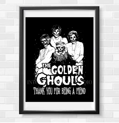 The Golden Ghouls Thank You For Being A Fiend Sign | Downloadable Prints | Wall Art | Goth Decor | Halloween | The Stay Golden | Printable