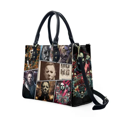 Halloween Leather Bags, Michael Myers Handbag, Horror Movie Characters Bag, Woman Shoulder Bag,Movie handbag,Crossbody Bag,Halloween Gift