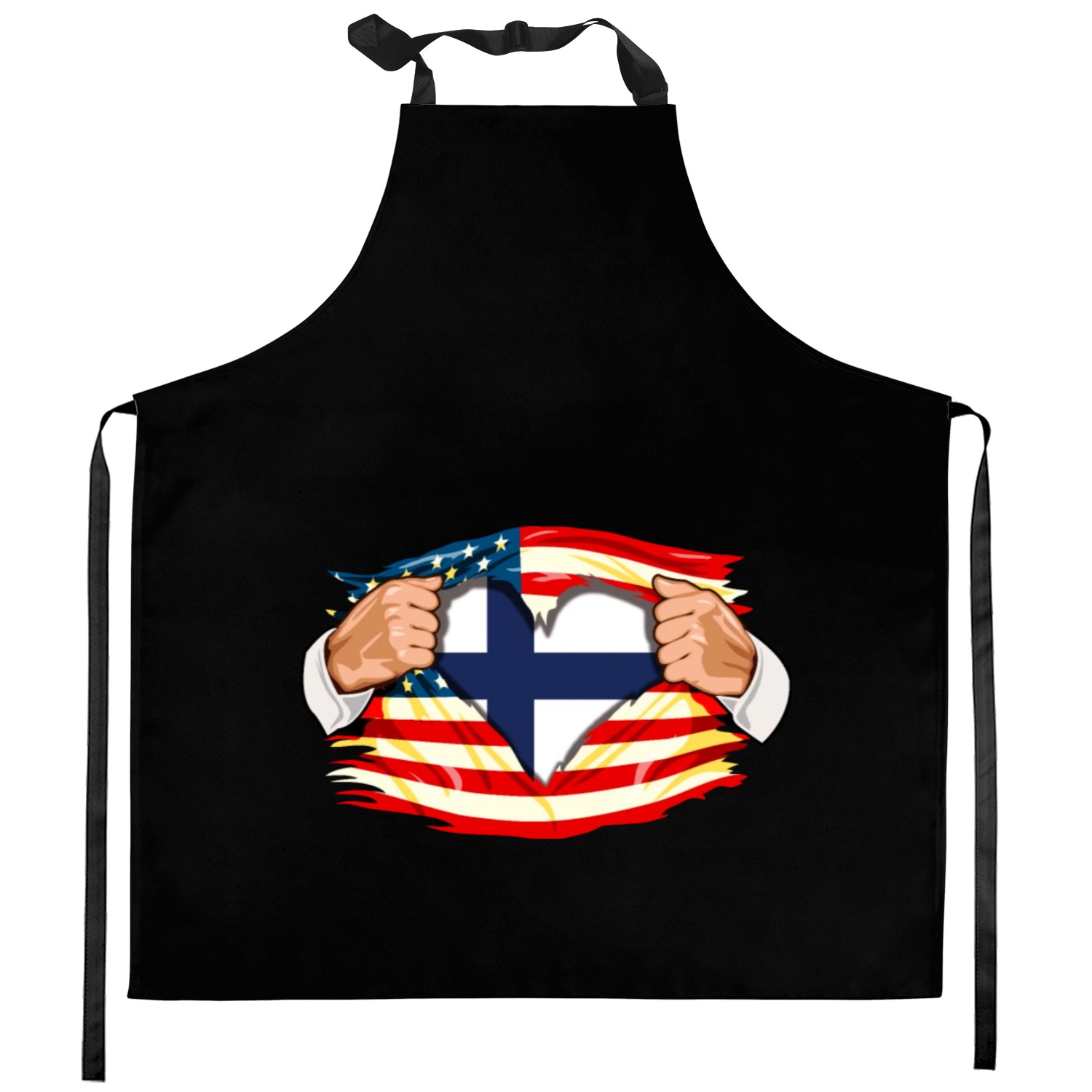 Finnish Who Live in America Finland Flag Kitchen Aprons