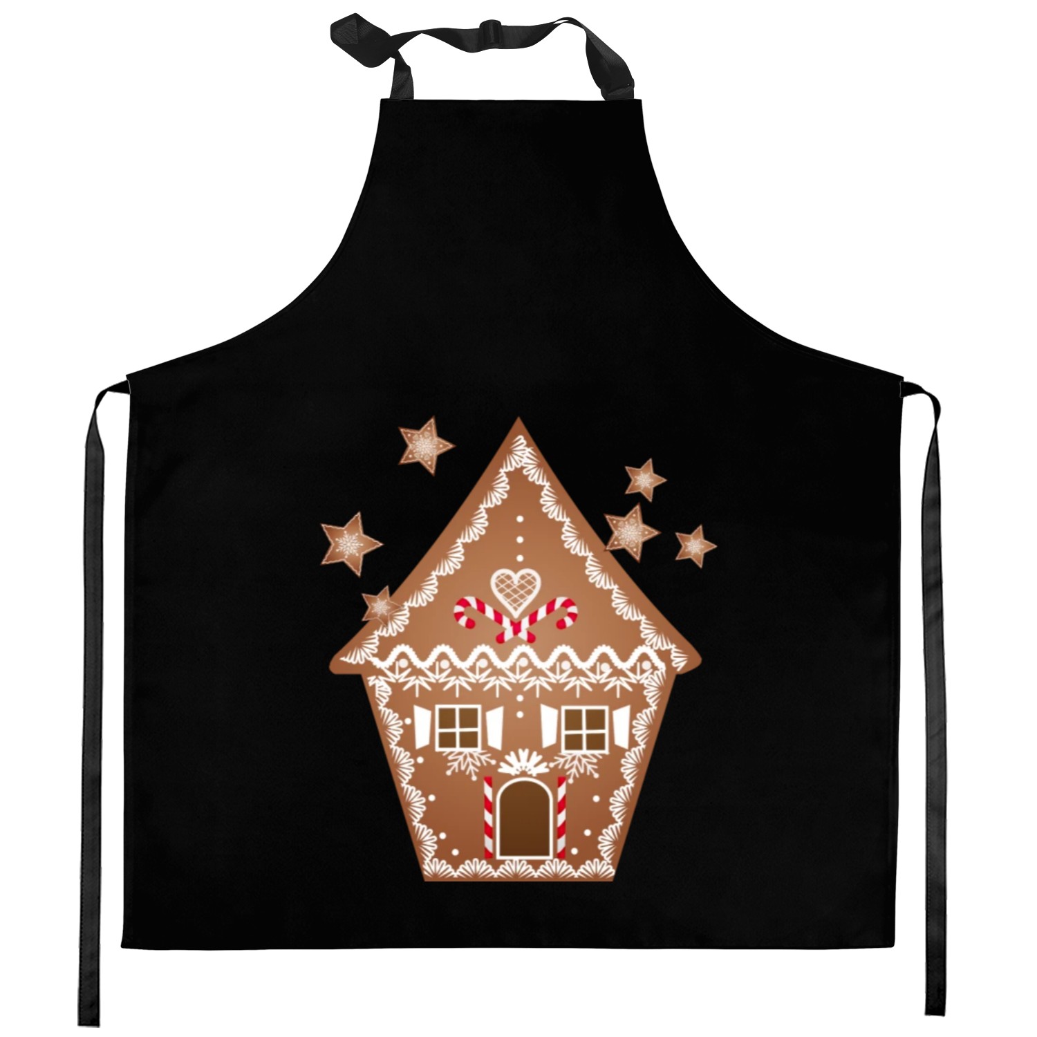 Cookies and gingerbread house for Christmas Kitchen Aprons