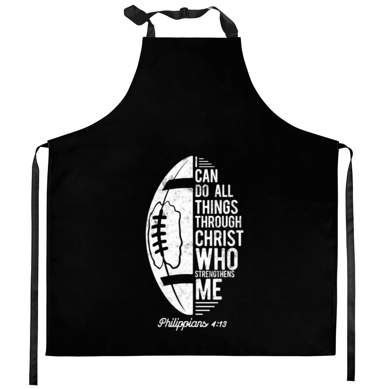 Christian Football I Can Do All Things Philippians Kitchen Aprons