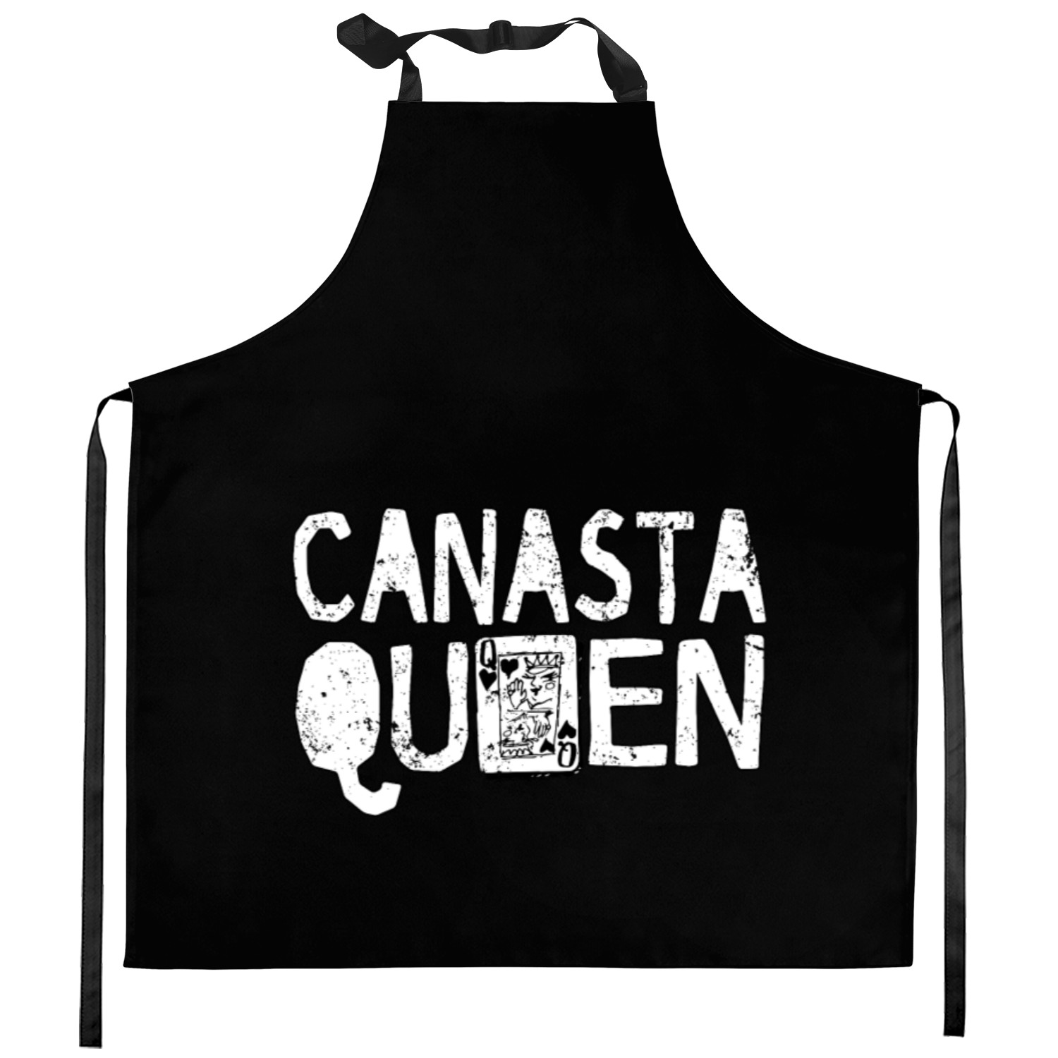 Fun Card Game Kitchen Aprons Canasta Queen