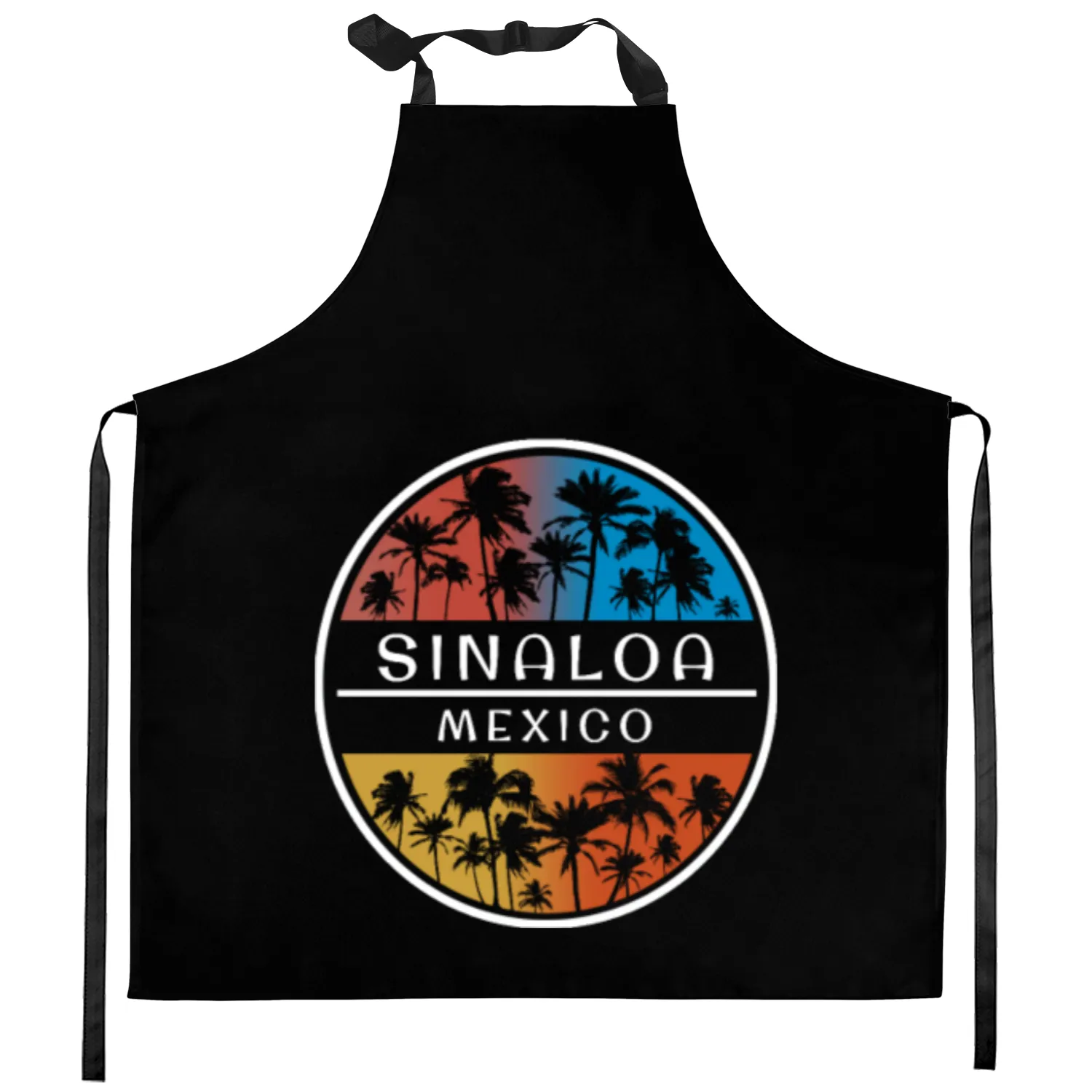 Sinaloa Mexico Stylish Vacation Souvenir Palm Tree Kitchen Aprons